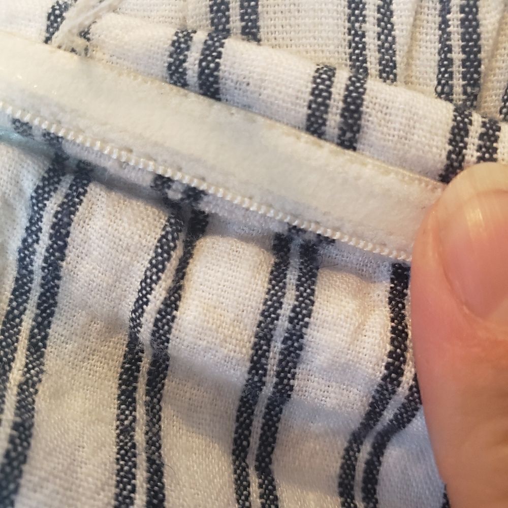 BDG Linen-Blend Strapless Striped Button Front Midi Dress - Picture 8 of 12
